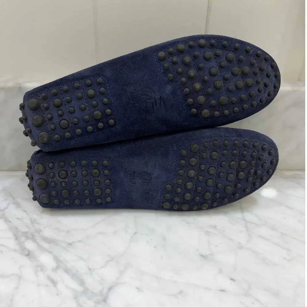 M. Gemi The Feliz Blue Suede Moccasin Loafers